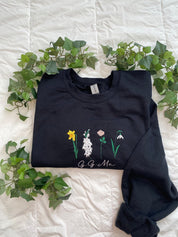 Sweatshirt mit Stickerei für den Geburtsmonat | Sweatshirt mit Stickerei für Mama