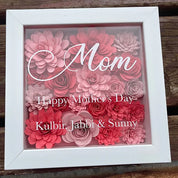 Personalized Mom Flower Shadow Box