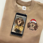 Custom Pet Portrait Shirt | Personalized Embroidered Pet and Name Hoodie Sweatshirt