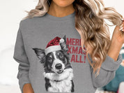 Custom Dog Face With Santa Hat |  Christmas Sweatshirt Hoodie T-shirt