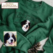 Custom Dog Hoodie｜Embroidered Dog Name｜Personalized Pet Face Sweatshirt