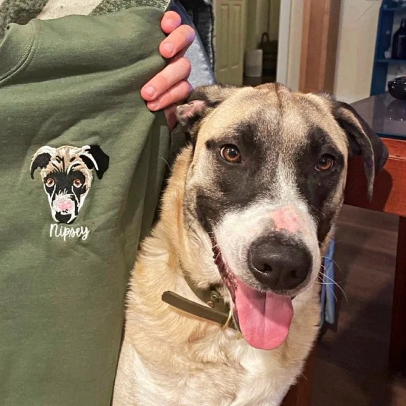 Personalized Pet Portrait｜Embroidered Sweatshirt｜For Pet Lover