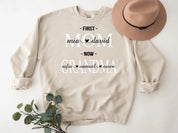 Personalized First Mom Now Grandma Shirt