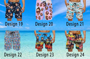 Custom Men's Swim Trunk Face Swim Shorts Personalized Beach Shorts