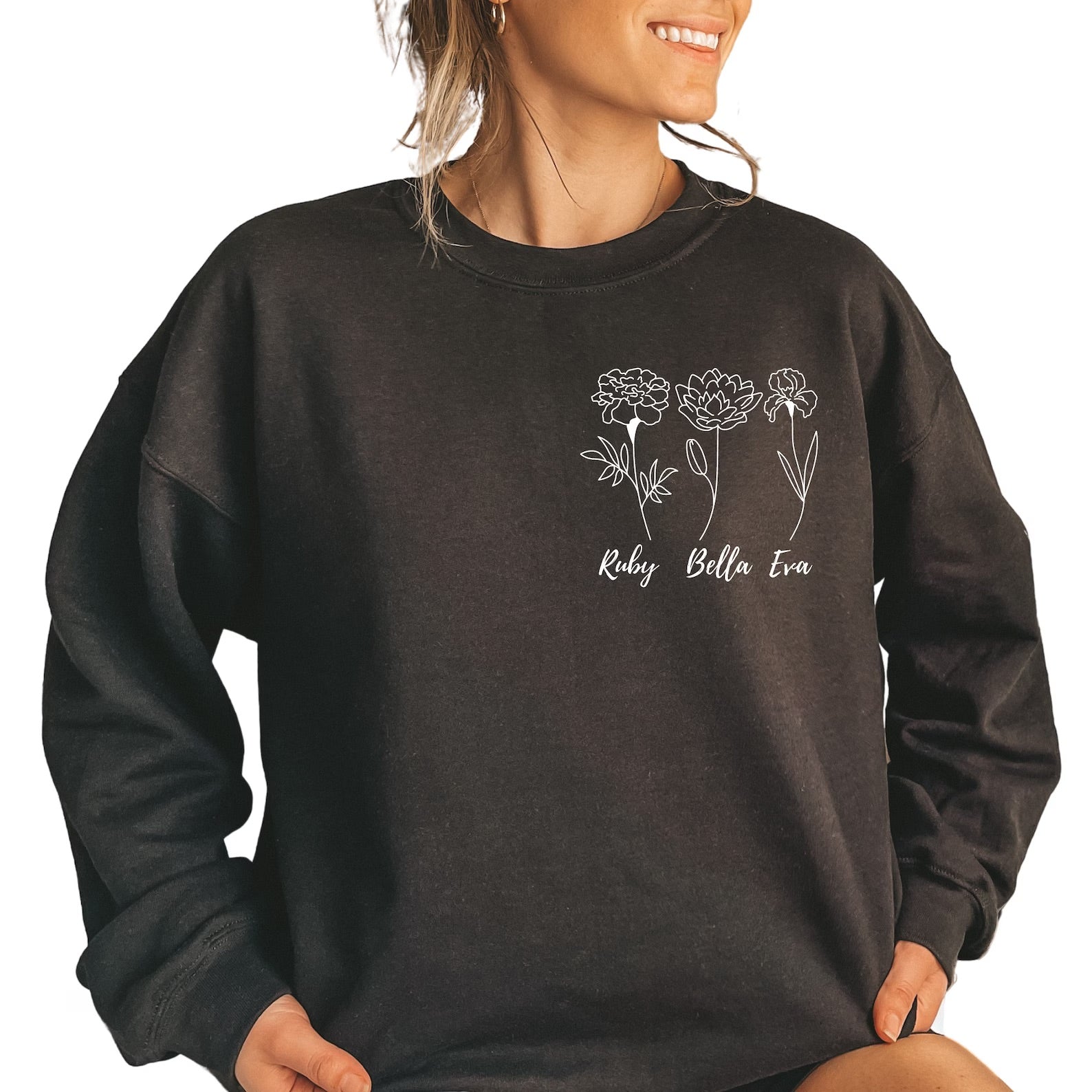 Personalized Birth Month Flower Hoodie, Sentimental Gift Ideas