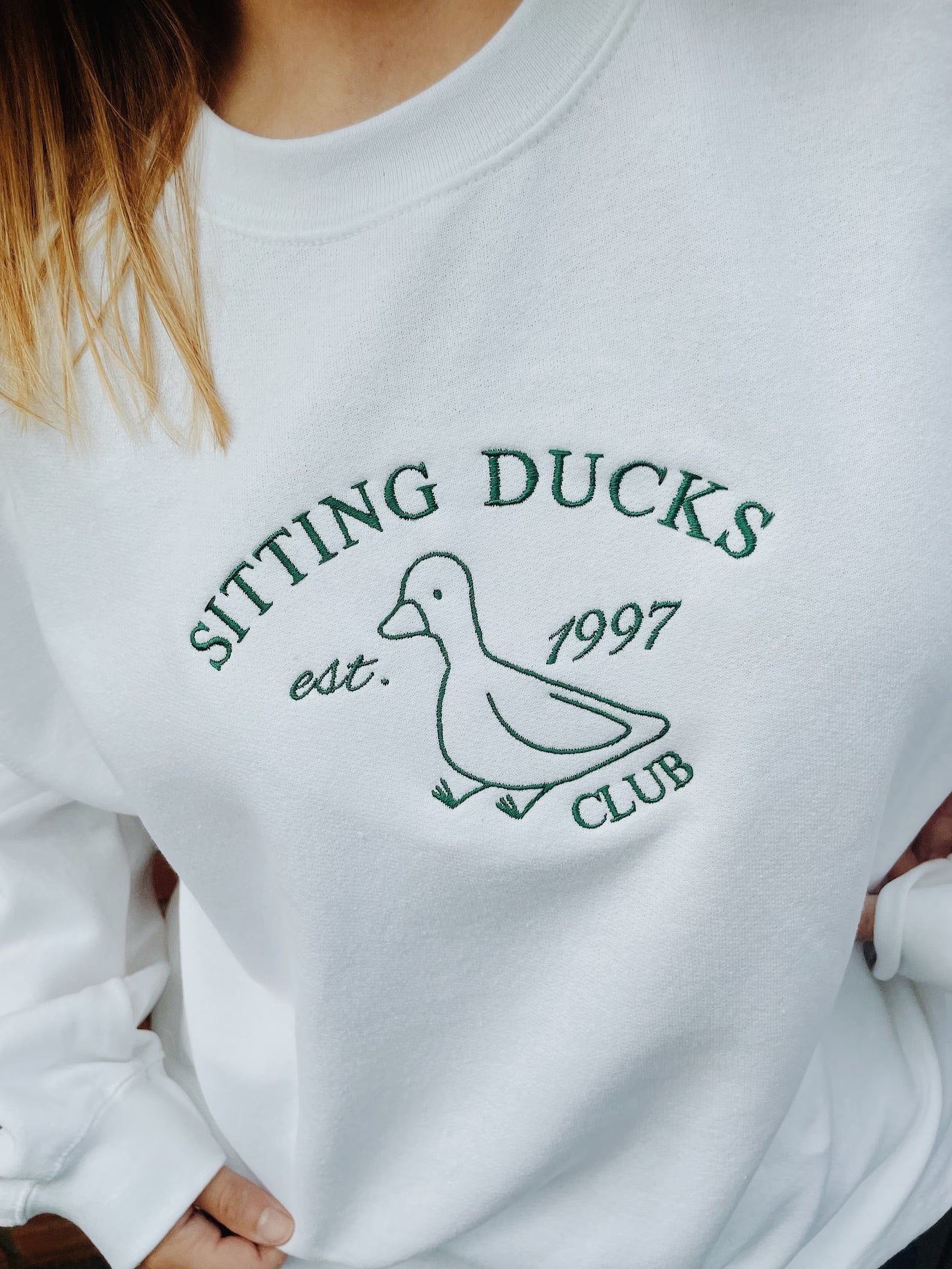 Sitting Ducks Club | Embroidered Sweatshirt