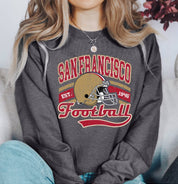 San Francisco Sweatshirt, San Francisco Football Sweater, Vintage Style San Francisco Football Hoodie