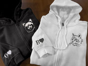 Custom Embroidered | Pet Photo | Zip Up Hoodie