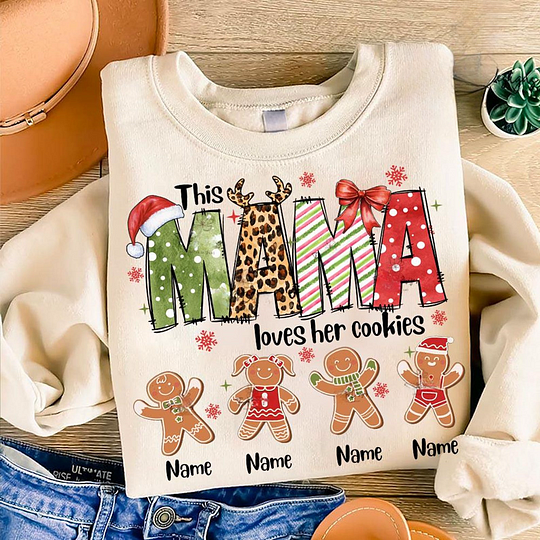 Personalized "Mama Loves Her Cookies" Shirt