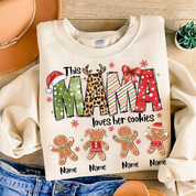 Personalized "Mama Loves Her Cookies" Shirt |   Christmas Design