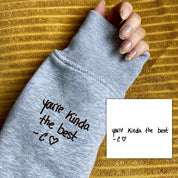 Custom Embroidered Handwriting Sweatshirt For Valentine's Day Gift Ideas