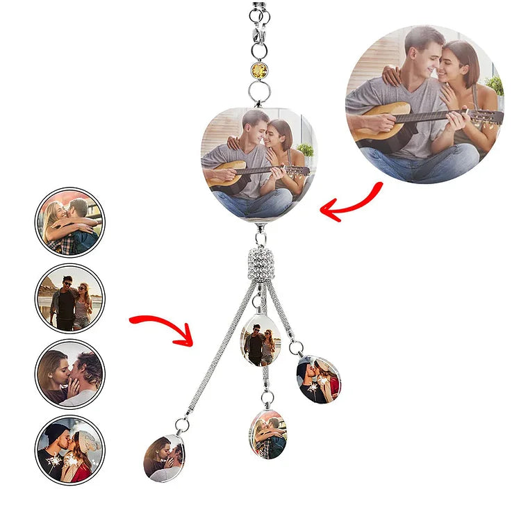 Personalized Photo Lucky Crystal Car Pendant