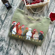 Cute Chicken Farm Animals Holiday Christmas Sweatshirt