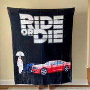 Ride or Die Custom Car Fleece Blanket