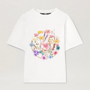 Flowers with Circle Shirt, Floral Tee,Wildflower Tee