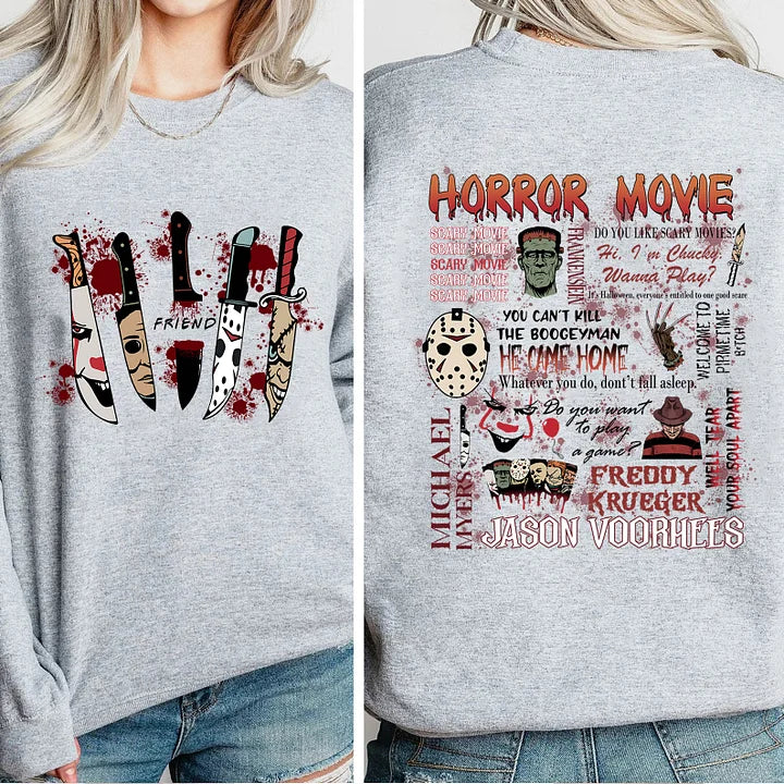 Halloween Horror Character Friends Hoodie