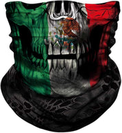 Multifunctional | Mexico Flag | Skull Face Tube Scarf Bandana