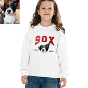 Custom Premium Handcrafted Pet Photo Embroidery with Pet Name T-shirt Sweatshirt Hoodie