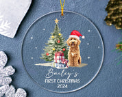 Personalized Dog's First Christmas Ornament 2024