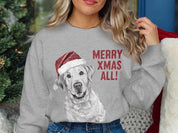 Custom Dog Face With Santa Hat |  Christmas Sweatshirt Hoodie T-shirt