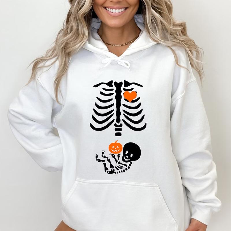 Skeleton Halloween Maternity Sweatshirt