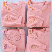 Embroidered Hand Distressed Mama Sweatshirt With kid's Names