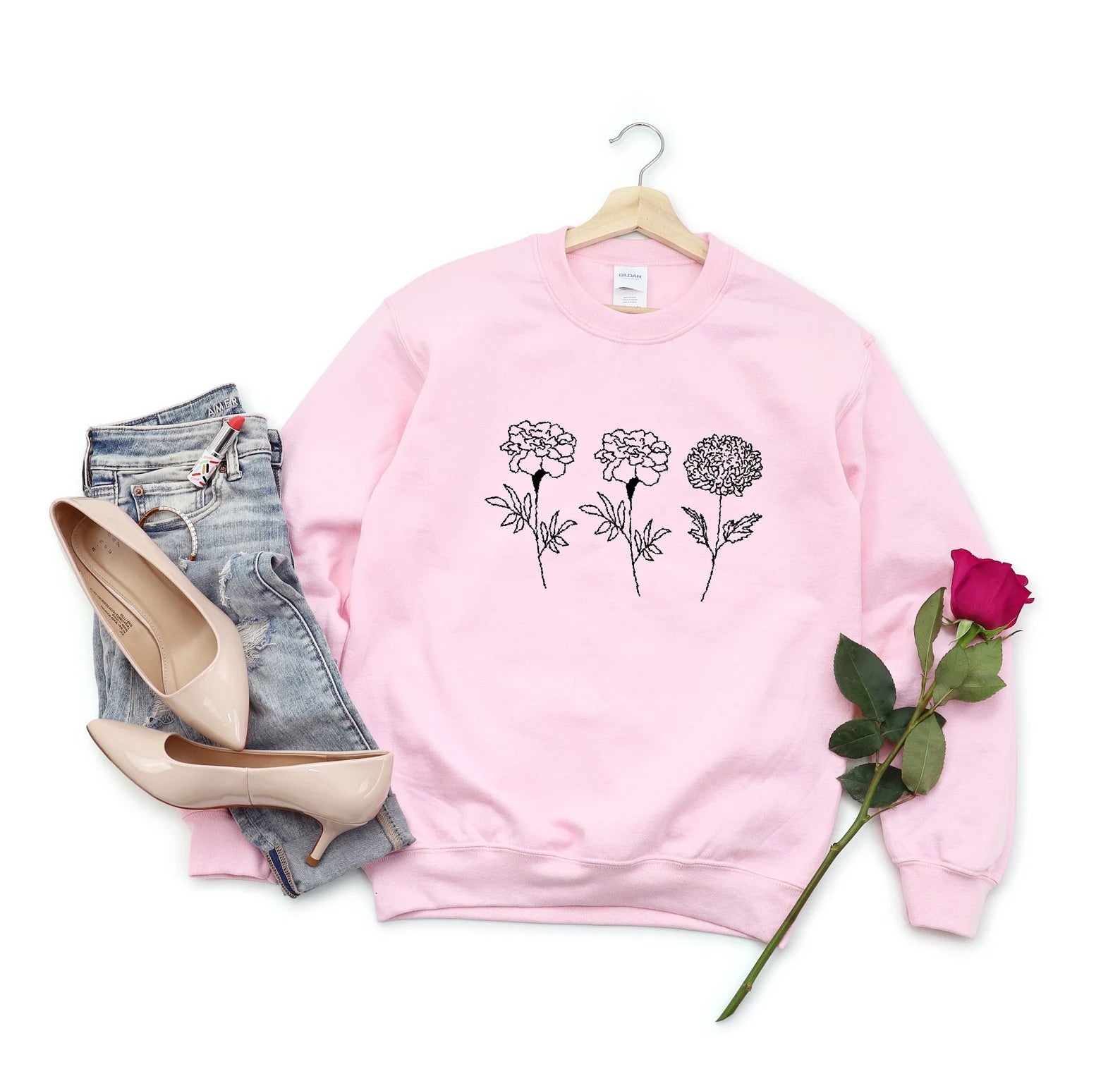 Custom Birth Month Flower Sweatshirt