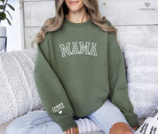 Personalized Mama Sweatshirt｜With Kid Names on Sleeve