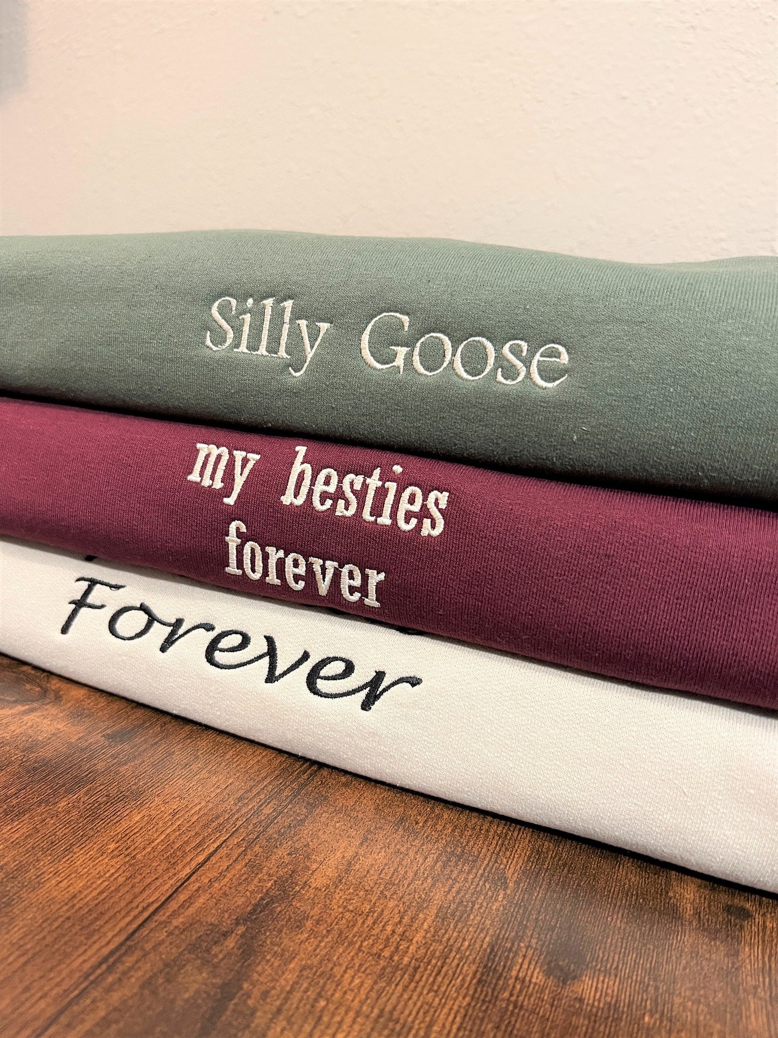 Personalized Embroidered Sweatshirts | Custom Text Sweatshirt | Oversized Vintage Sweatshirt