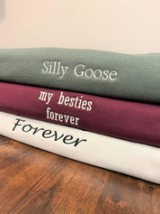 Personalized Embroidered Sweatshirts | Custom Text Sweatshirt | Oversized Vintage Sweatshirt