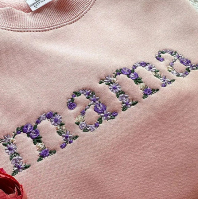 Custom Embroidered  Mama Sweatshirt
