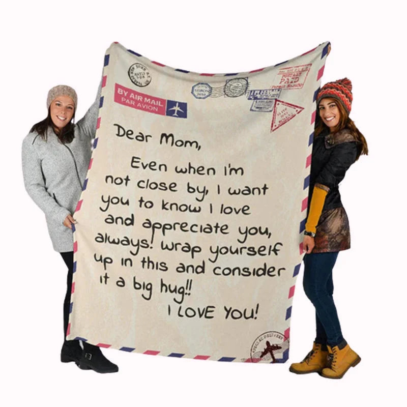 Personalized Mom Blanket, Mom Letter Blanket