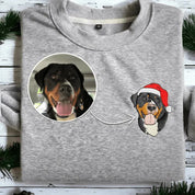 Custom Embroidered Pet Portrait Christmas Jumper Sweatshirt