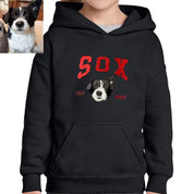 Custom Premium Handcrafted Pet Photo Embroidery with Pet Name T-shirt Sweatshirt Hoodie