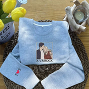 Personalized Couple Photo Embroidered Sweatshirt