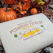 Embroidered Pumpkin Crewneck|Halloween Embroidered Sweatshirt