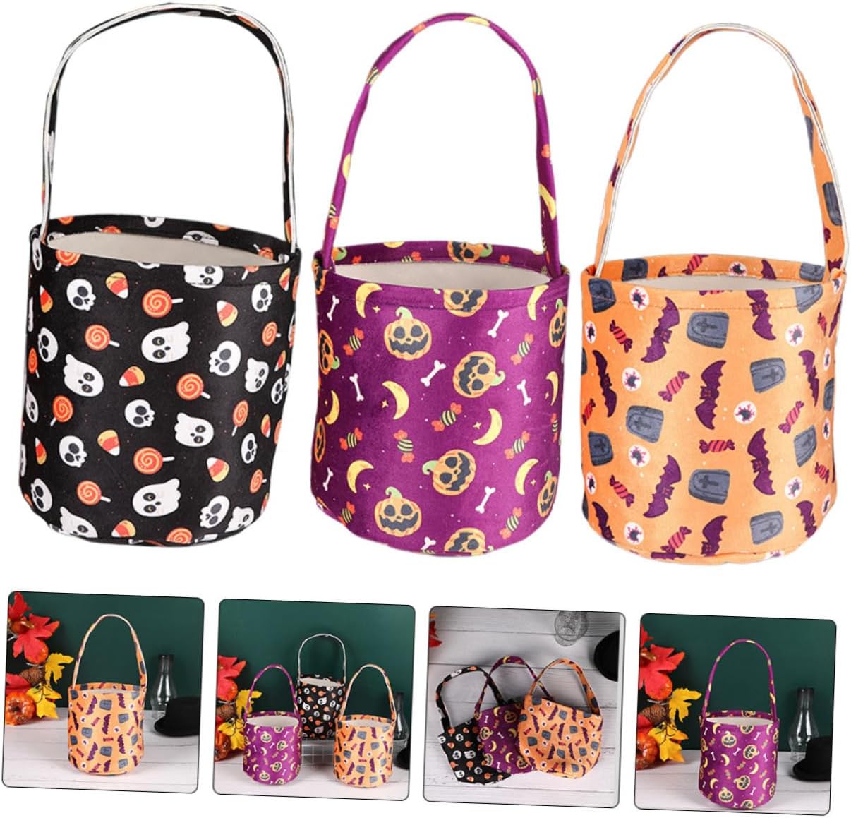 3pcs halloween candy bag | halloween decor tote bags