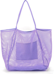 Mesh Beach Tote Womens Shoulder Handbag