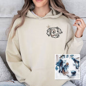 Embroidered Pet Sweater｜Sweatshirt Custom｜Portrait Photo｜Outline Hoodie