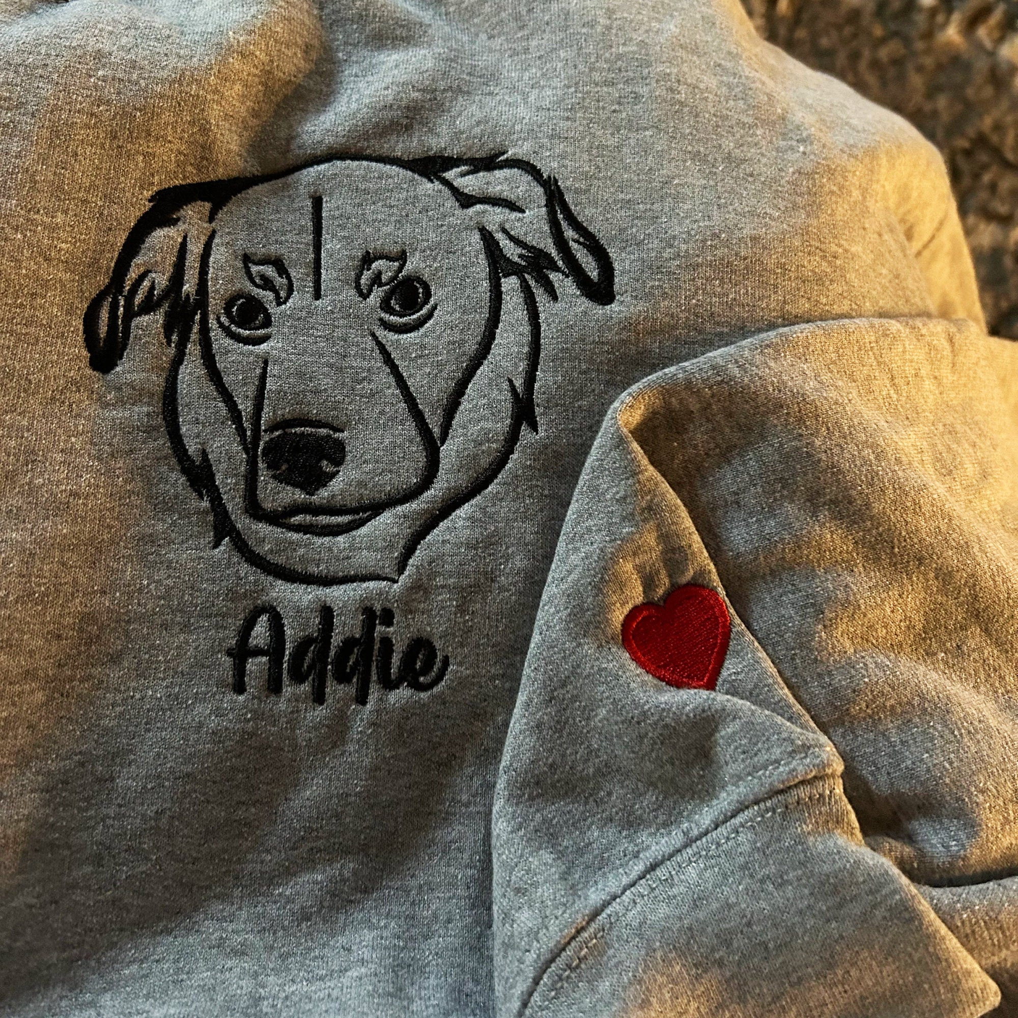 Personalized | Pet Embroidered | Sweatshirt Hoodie T-shirt