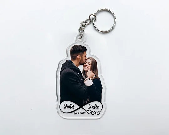 Personalized Couple Photo Keychain