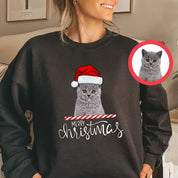 Custom Dog Drawing From Photo Christmas Sweatshirt