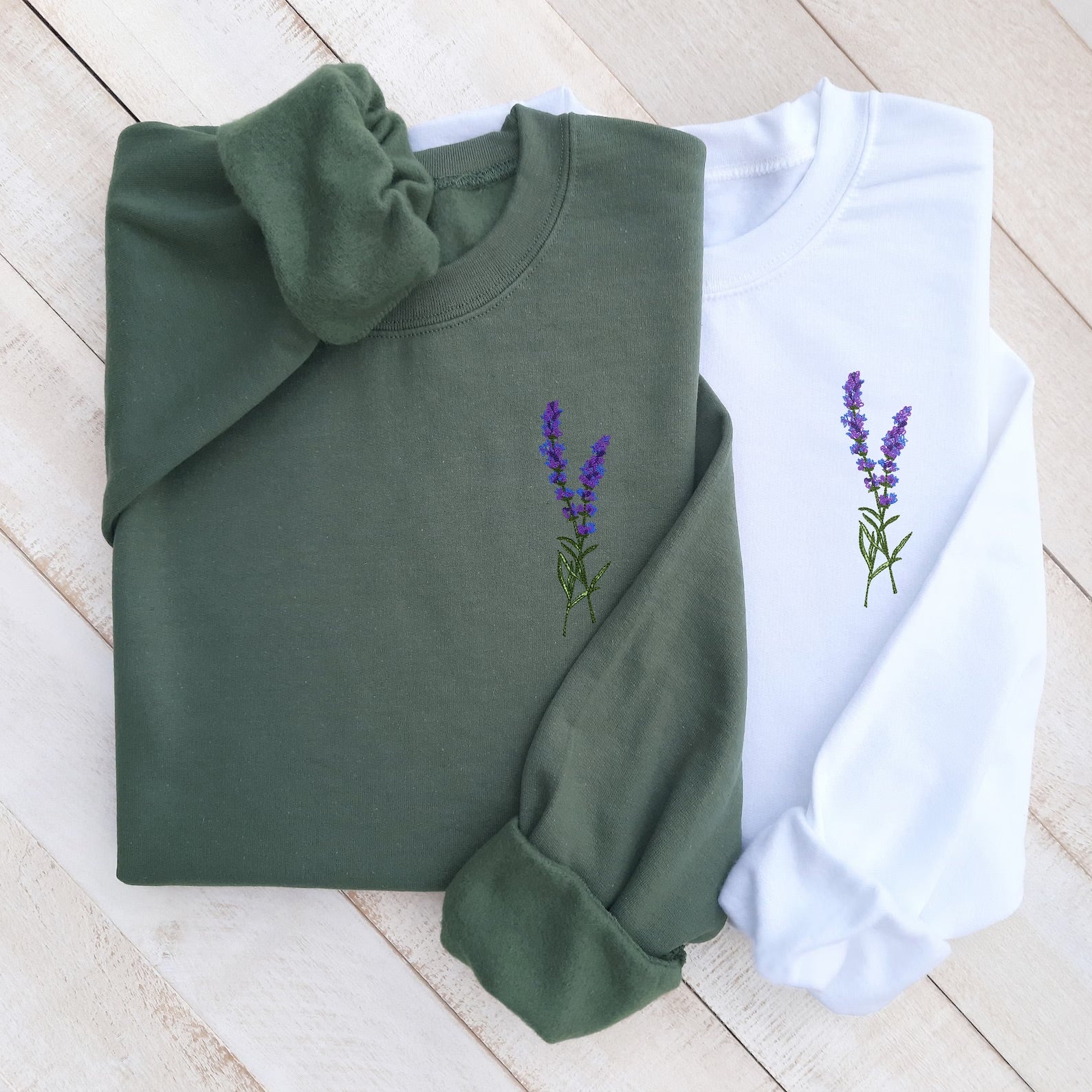 Embroidered｜Lavender｜Sweatshirt