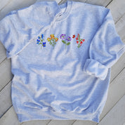 Unisex Floral Embroidered Sweatshirt