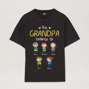 This Grandpa Belongs To Cute | Family Personalized T-shirt | Gift For Fathers and Grandfathers