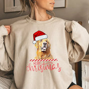 Custom Dog Drawing From Photo Christmas Sweatshirt