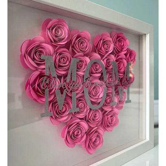 Personalized Handmade Flower Shadow Box