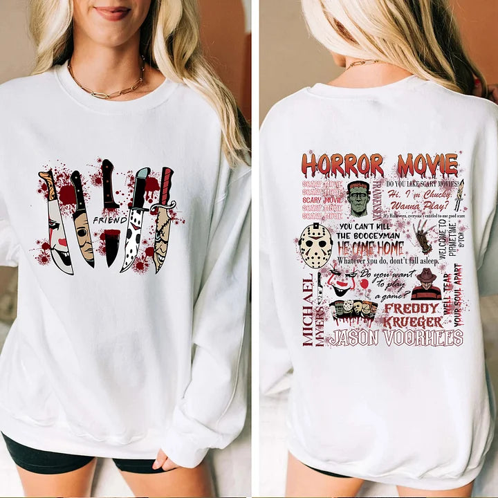 Halloween Horror Character Friends Hoodie