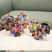 Custom Heart Shape Photo Collage Lamp with Photos