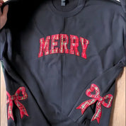 Merry Side Bow Cut-Out Sweatshirt